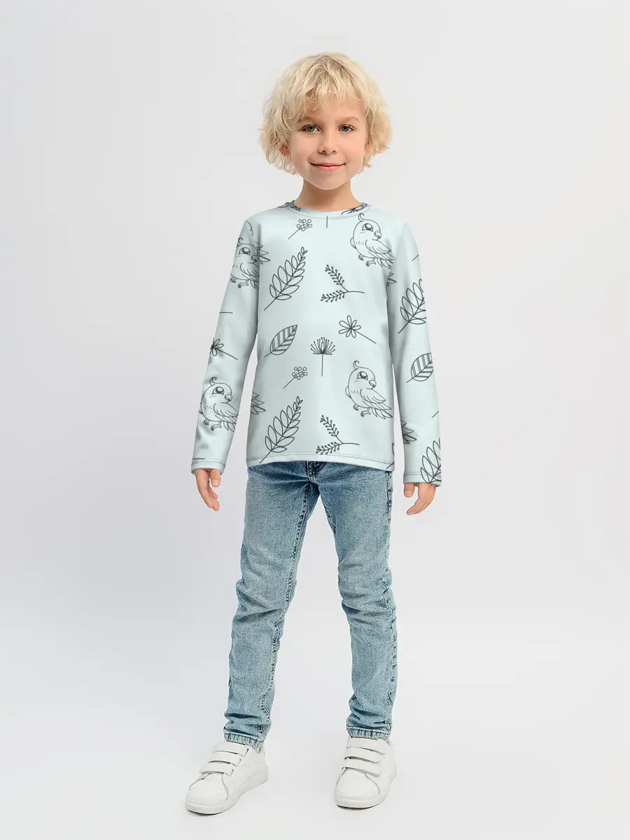 Детский лонгслив / Милые птички
