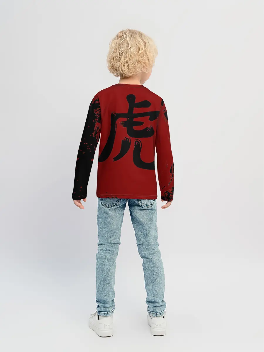 Детский лонгслив / Японский Тигр