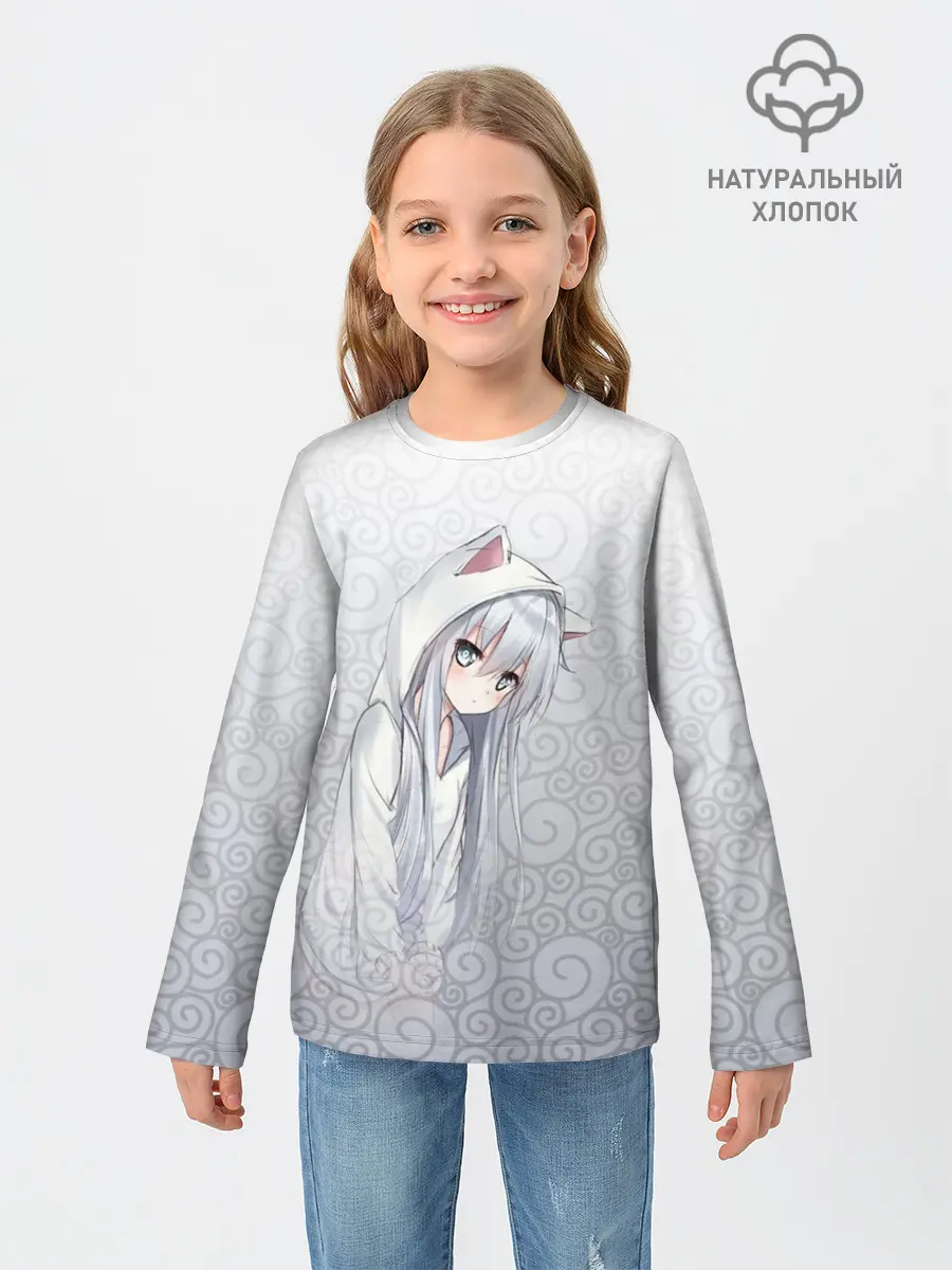 Детский лонгслив / Cat-girl