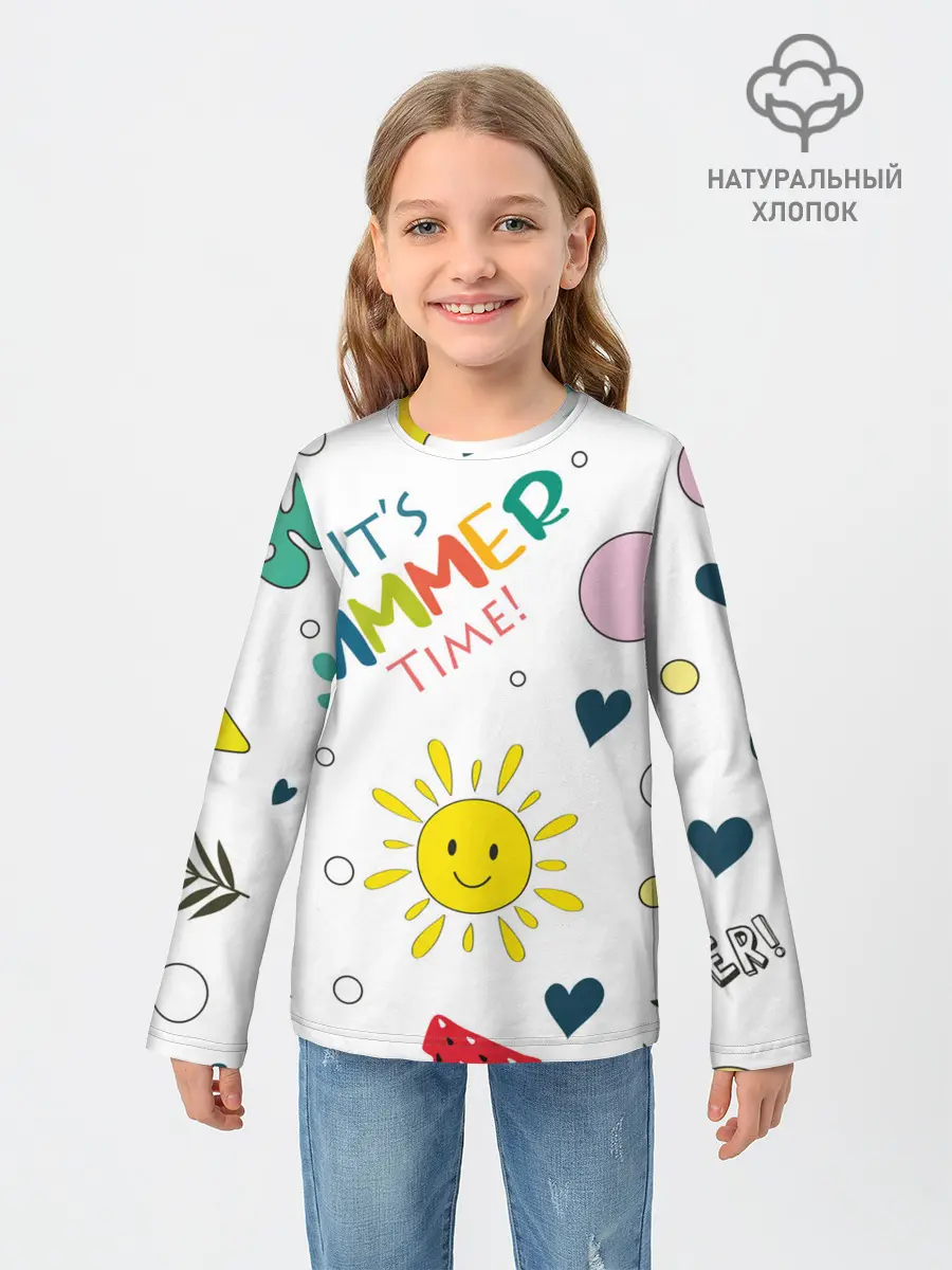 Детский лонгслив / summer time