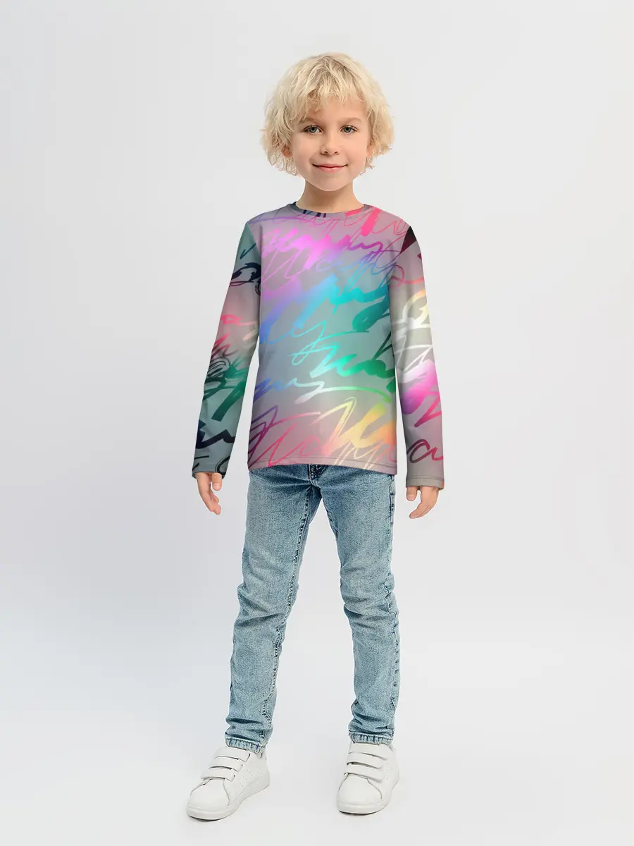 Детский лонгслив / Узоры
