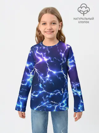 Детский лонгслив / Молнии | Flash