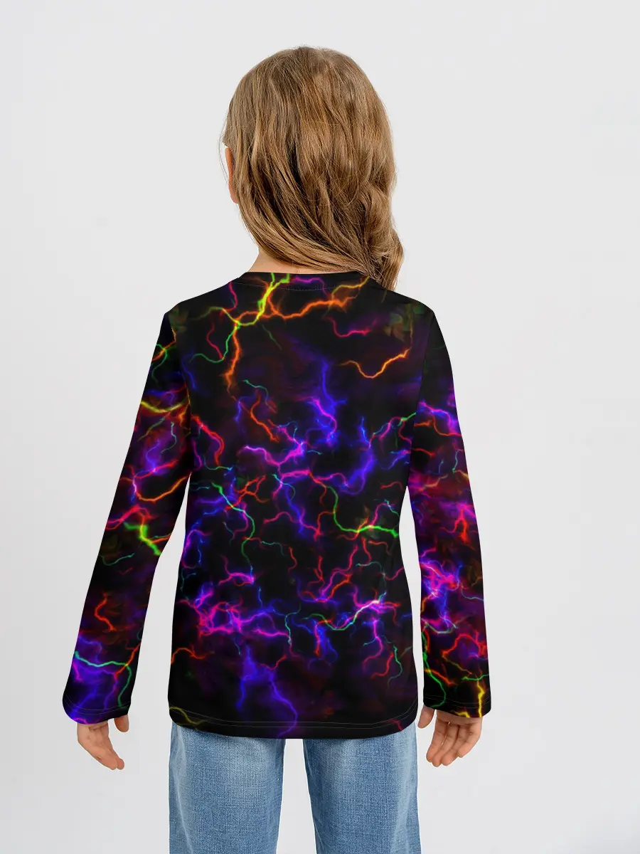 Детский лонгслив / Ночное Грозовое Небо