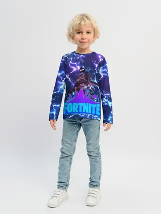 Детский лонгслив / Фортнайт | Молнии