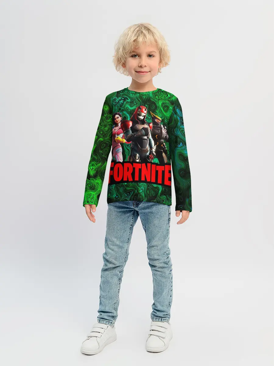 Детский лонгслив / Фортнайт | Волны