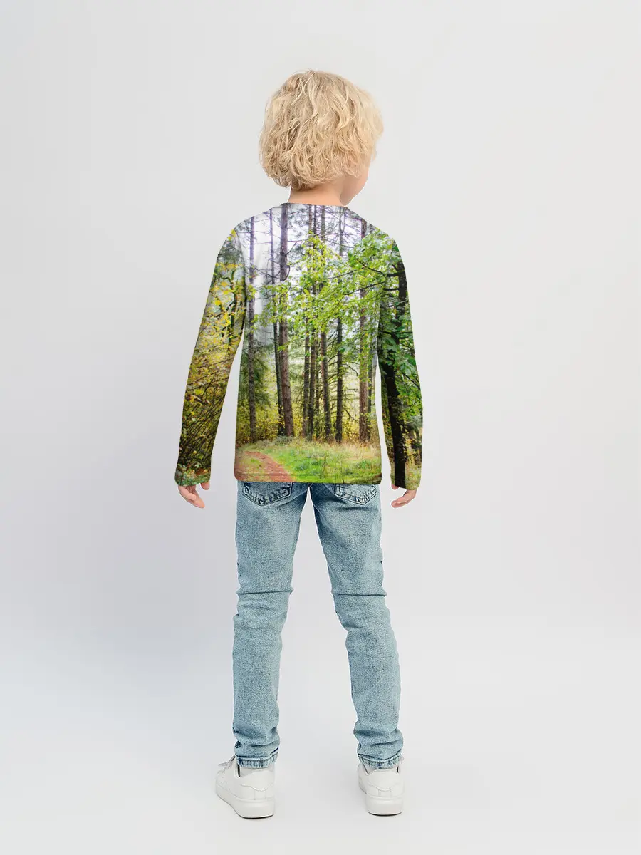 Детский лонгслив / Лес мой храм