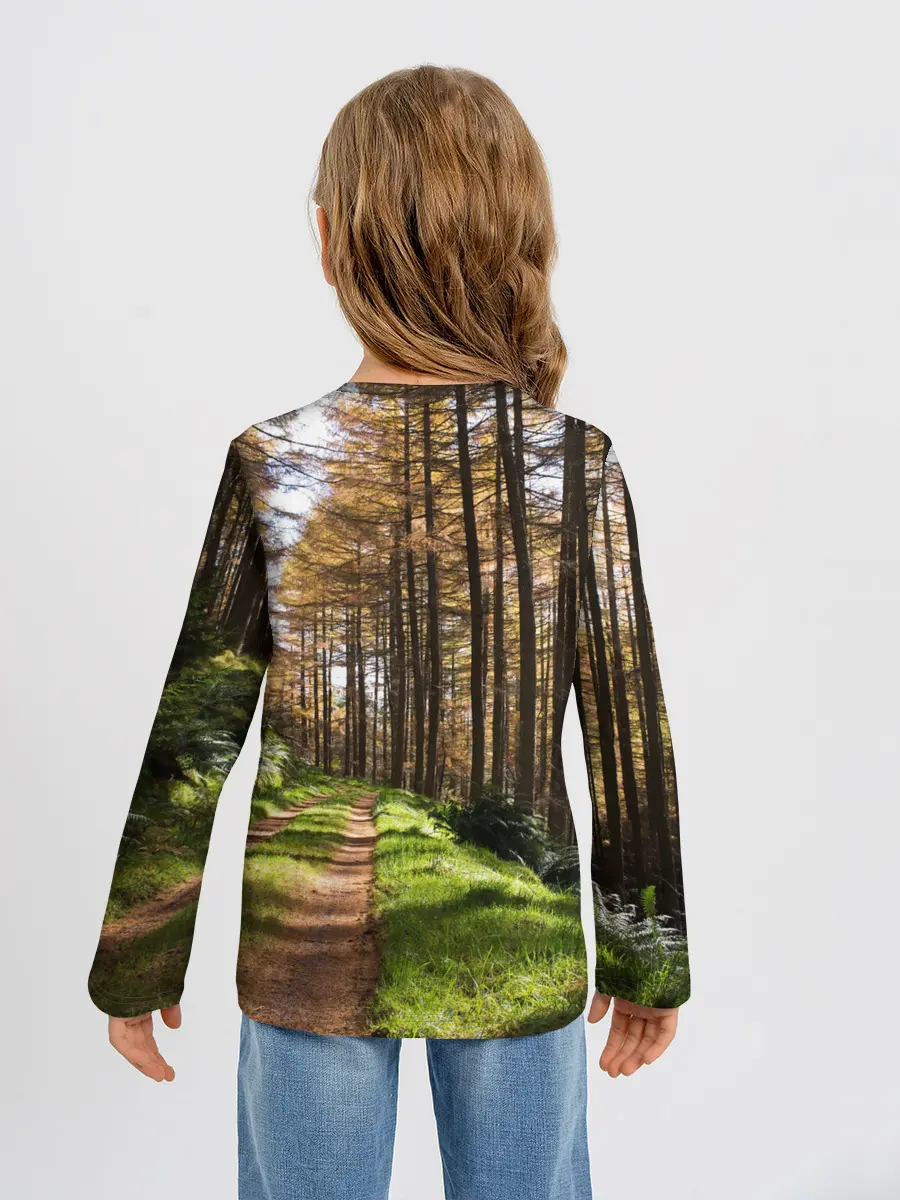 Детский лонгслив / Лес мой храм