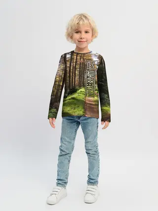 Детский лонгслив / Лес мой храм