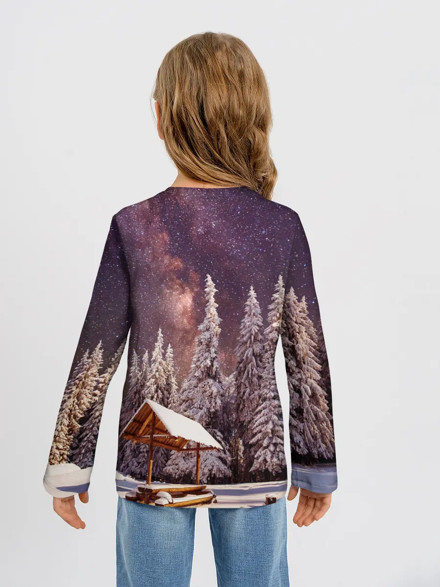 Детский лонгслив / Лес мой храм