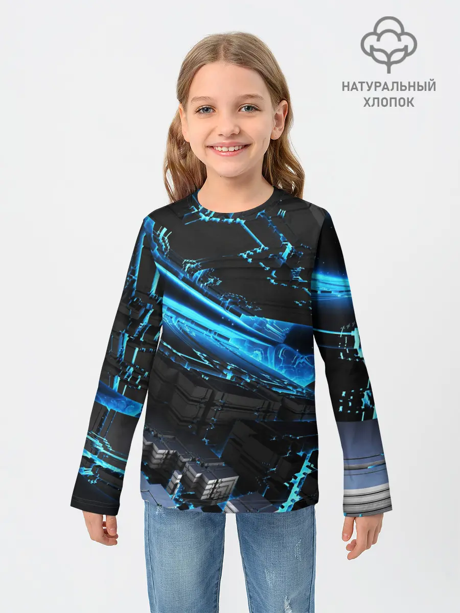 Детский лонгслив / DIGITAL ABSTRACT