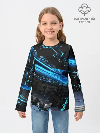 Детский лонгслив / DIGITAL ABSTRACT