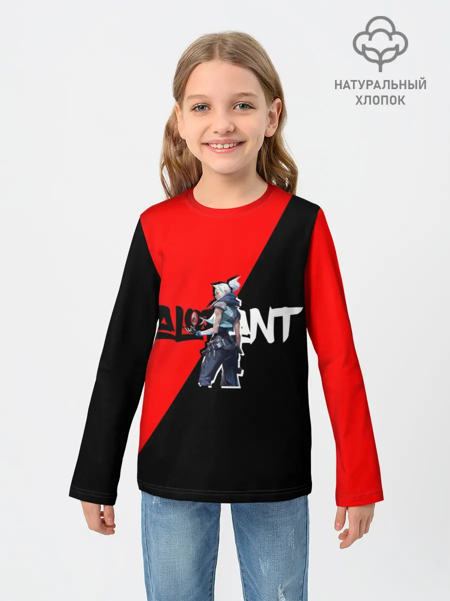 Детский лонгслив / Valorant Jett