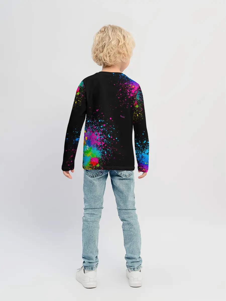 Детский лонгслив / Брызги красок