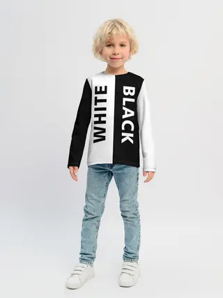 Детский лонгслив / BLACK & WHITE