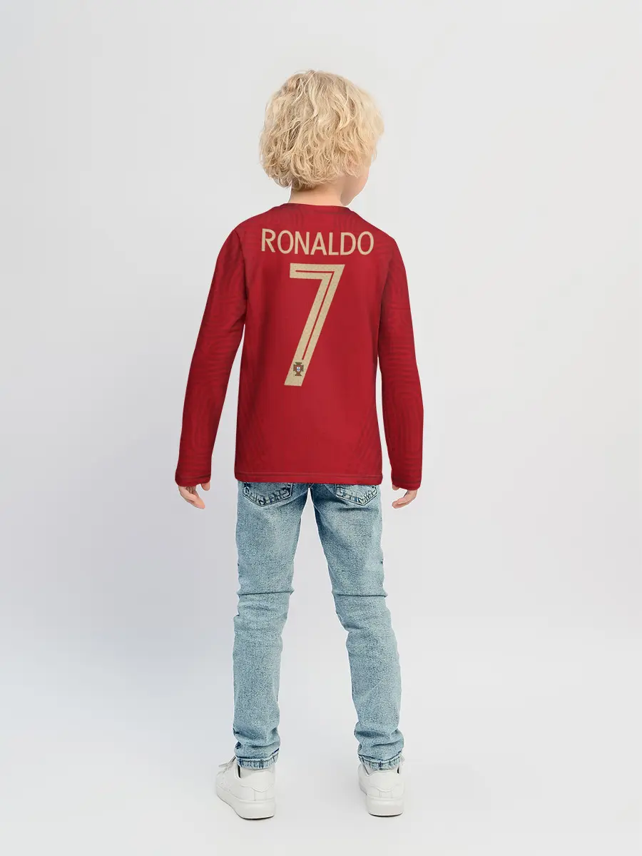 Детский лонгслив / Ronaldo home EURO 2020