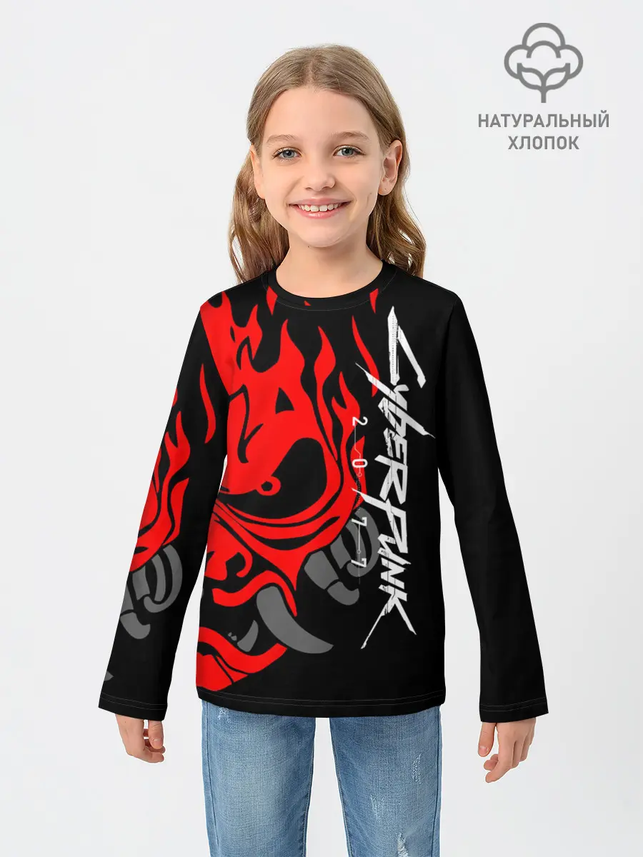Детский лонгслив / CYBERPUNK 2077 SAMURAI | САМУРАЙ