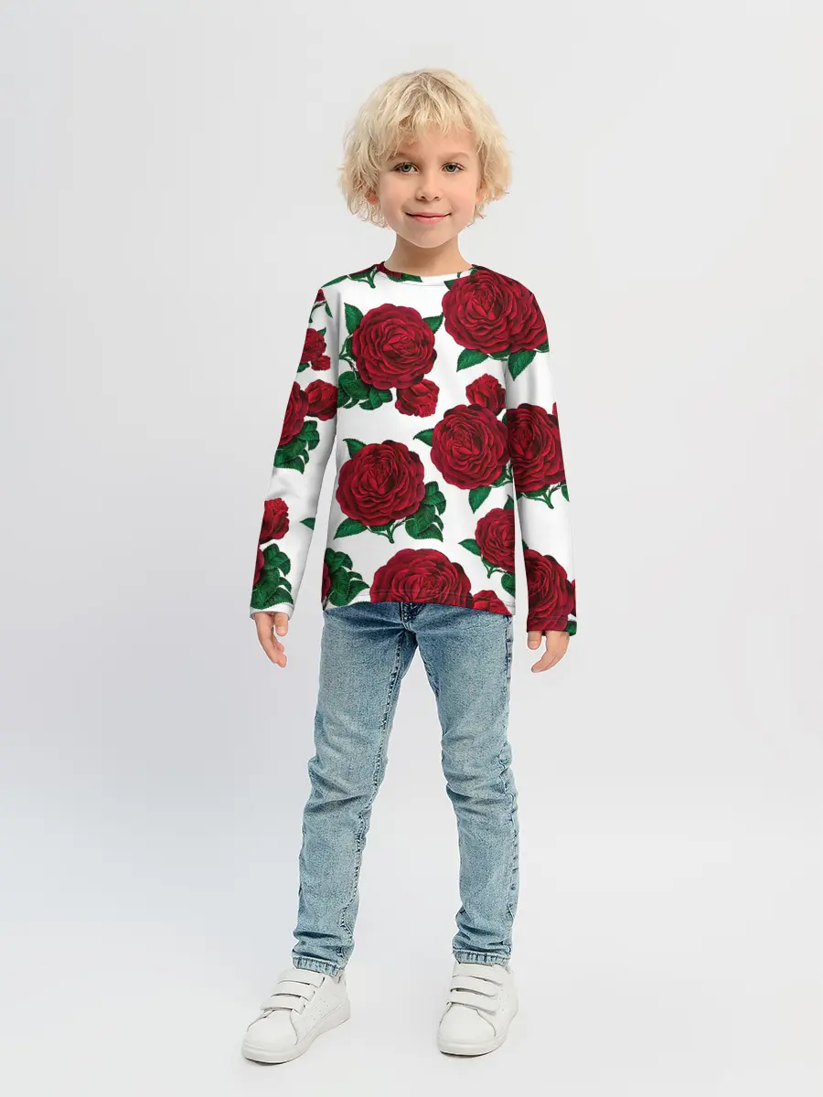 Детский лонгслив / Винтажные розы