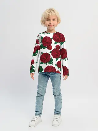 Детский лонгслив / Винтажные розы