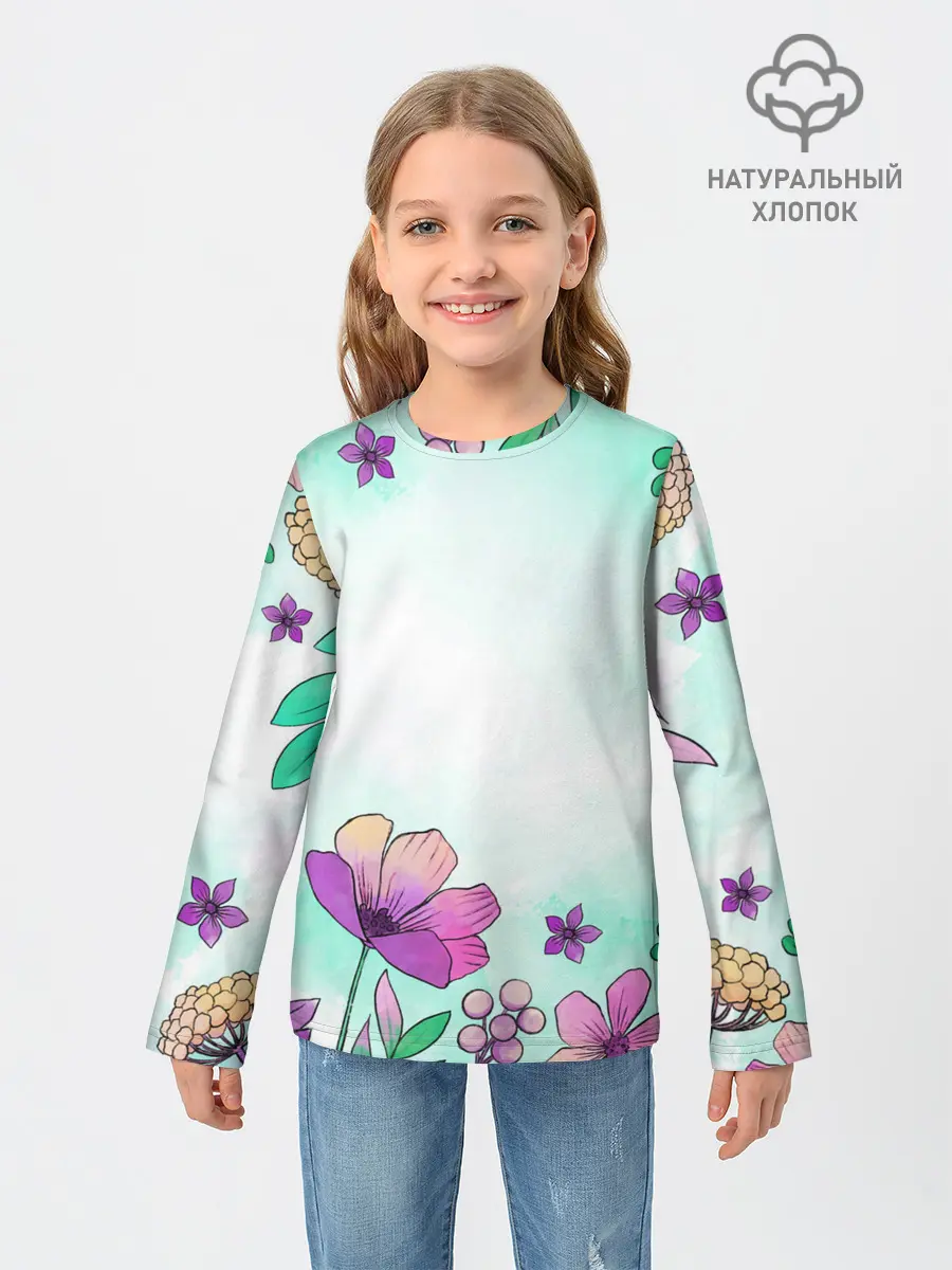 Детский лонгслив / Нежность полей