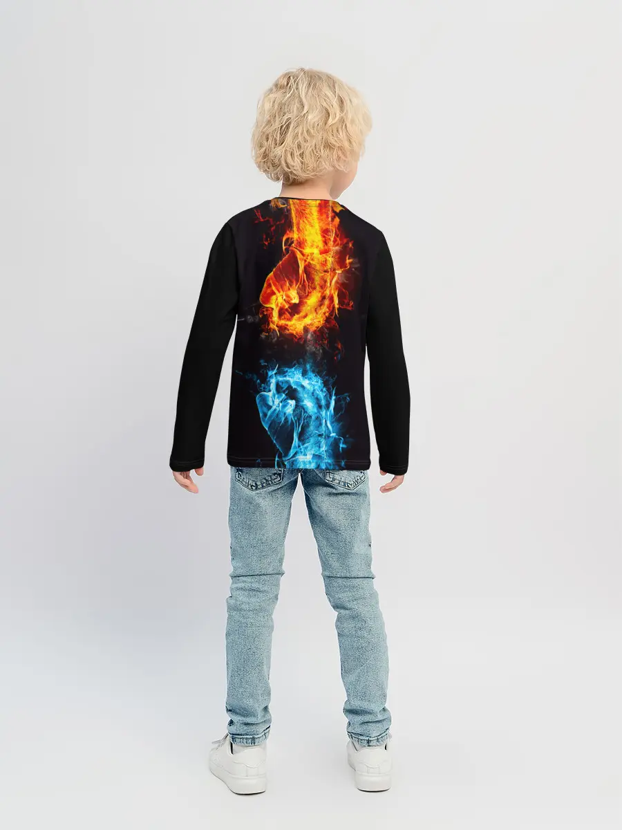 Детский лонгслив / Огонь и Вода