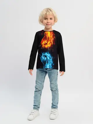 Детский лонгслив / Огонь и Вода