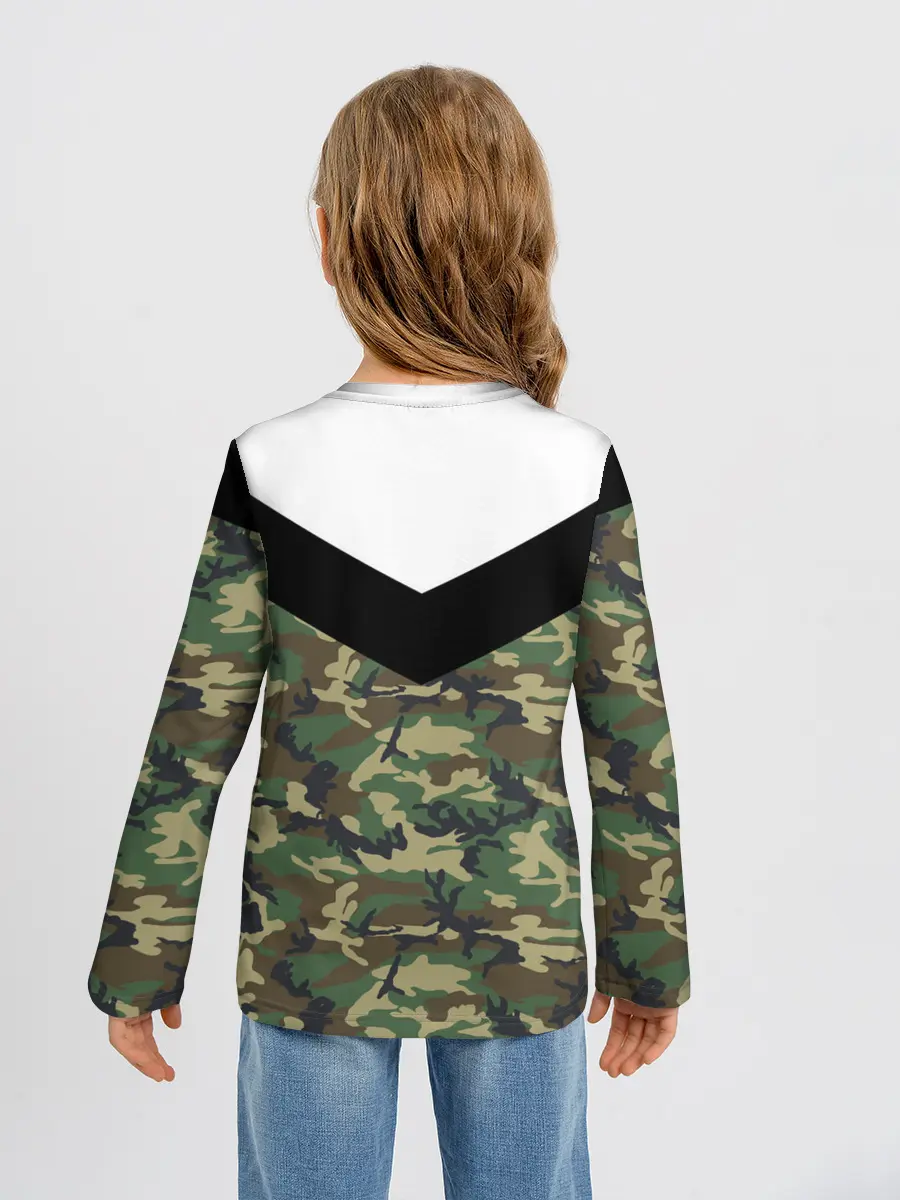 Детский лонгслив / Россия камуфляж