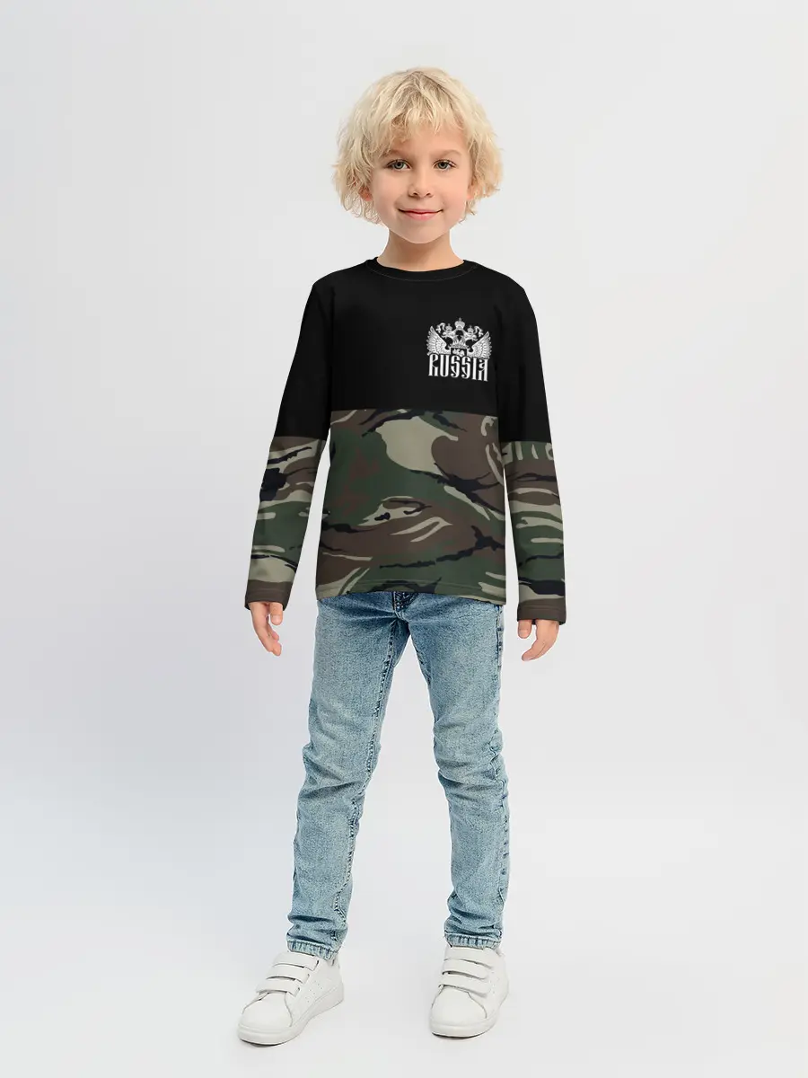 Детский лонгслив / Russia камуфляж