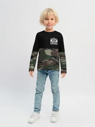 Детский лонгслив / Russia камуфляж