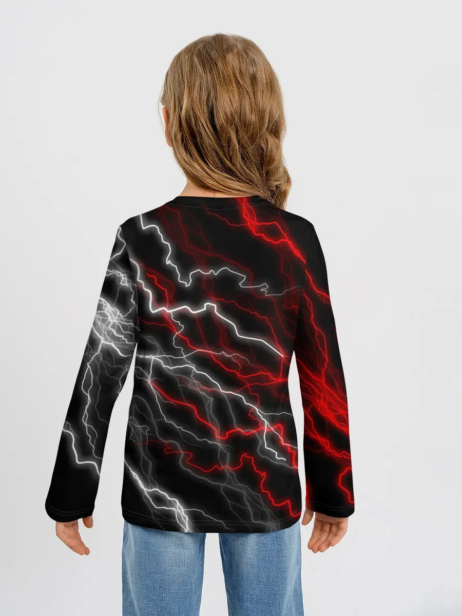 Детский лонгслив / МОЛНИЯ.