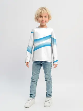 Детский лонгслив / Волны