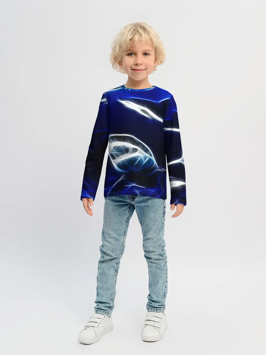 Детский лонгслив / ДЕЛЬФИН В МОРЕ.