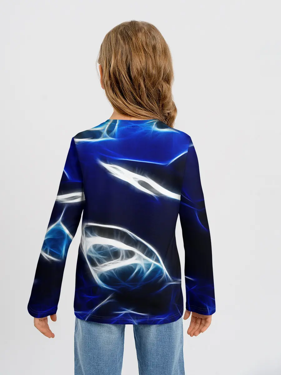 Детский лонгслив / ДЕЛЬФИН В МОРЕ.