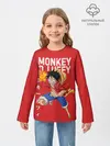 Детский лонгслив / Monkey D. Luffy на красном
