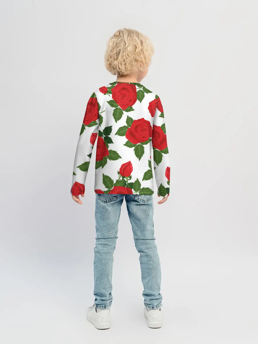 Детский лонгслив / BTS Roses | White