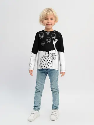 Детский лонгслив / Многоликий | Multi face