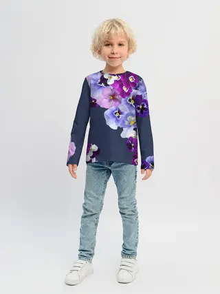 Детский лонгслив / Анютки