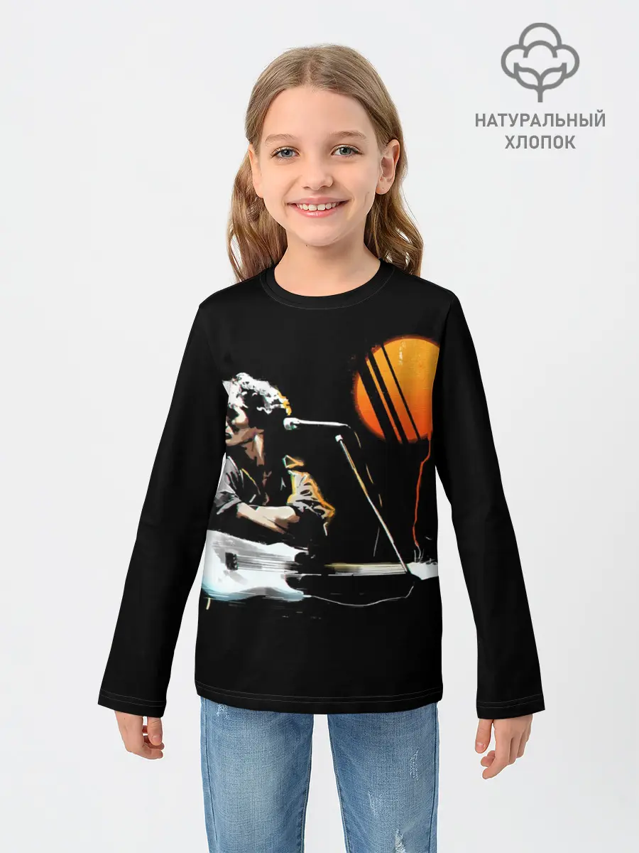 Детский лонгслив / Цой | Звезда по имени Cолнце