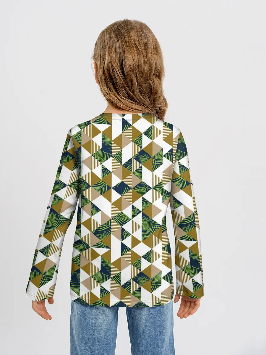 Детский лонгслив / Хипстерские треугольники