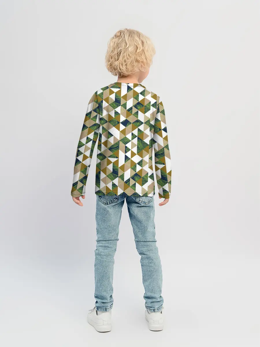 Детский лонгслив / Хипстерские треугольники