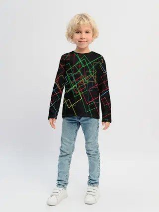 Детский лонгслив / BACKGROUND NEON