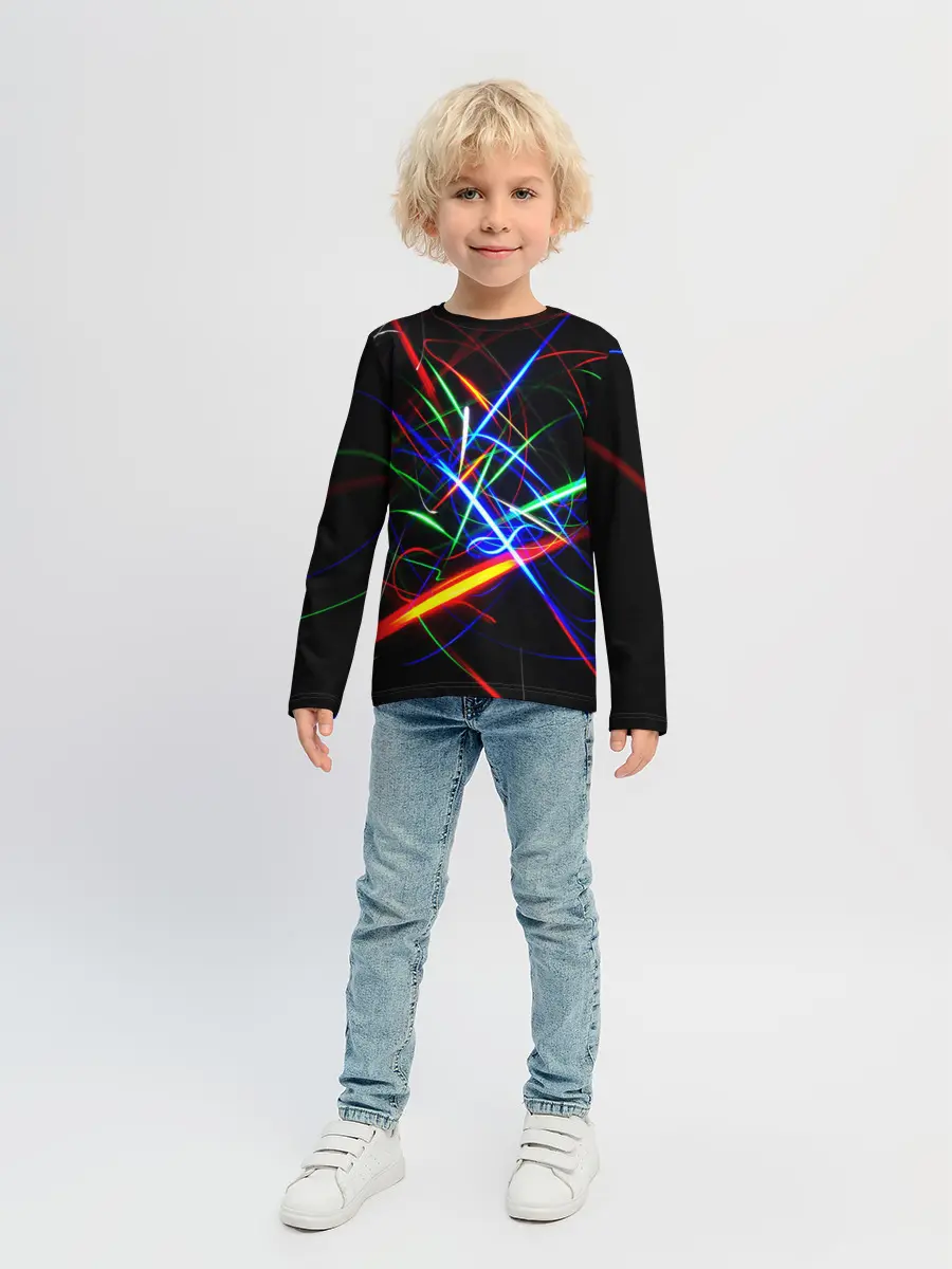 Детский лонгслив / ФРАКТАЛЬНЫЕ ИСКРЫ