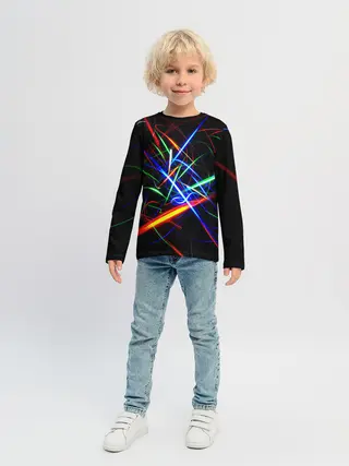 Детский лонгслив / ФРАКТАЛЬНЫЕ ИСКРЫ