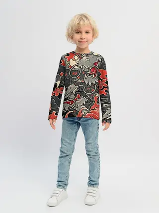 Детский лонгслив / Dsquared tatoo DRAGON