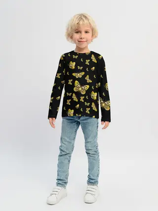 Детский лонгслив / Golden Butterfly pattern