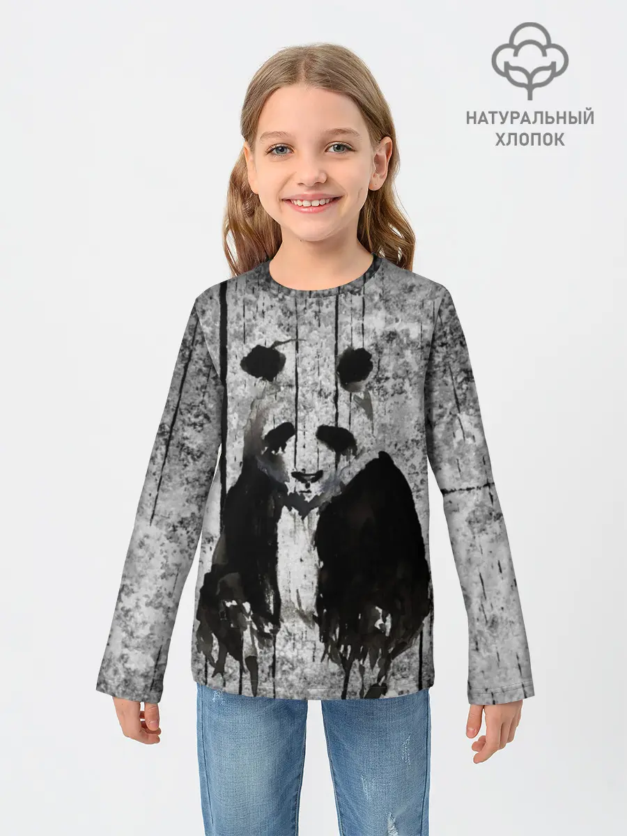 Детский лонгслив / Грустная Панда