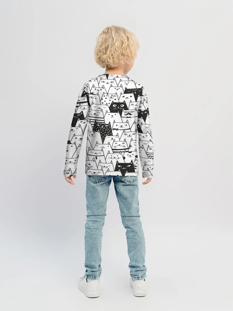 Детский лонгслив / КОТЫ BLACK