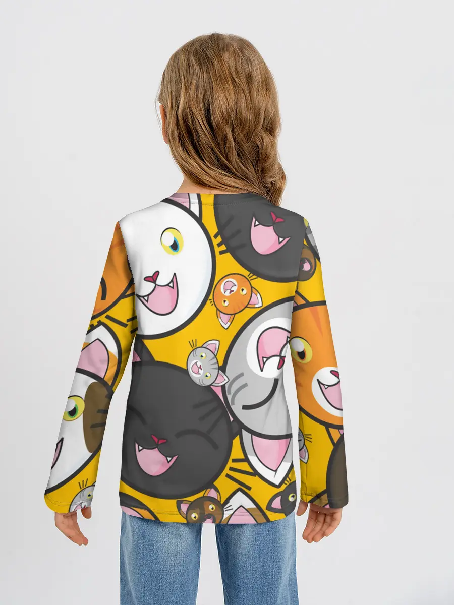 Детский лонгслив / КОТЫ