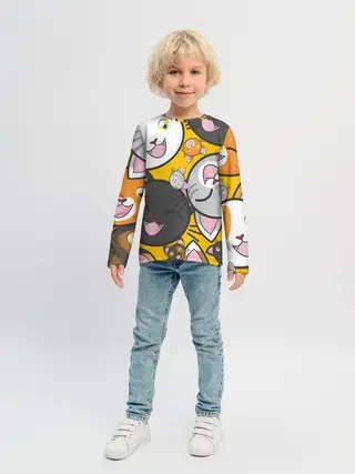 Детский лонгслив / КОТЫ