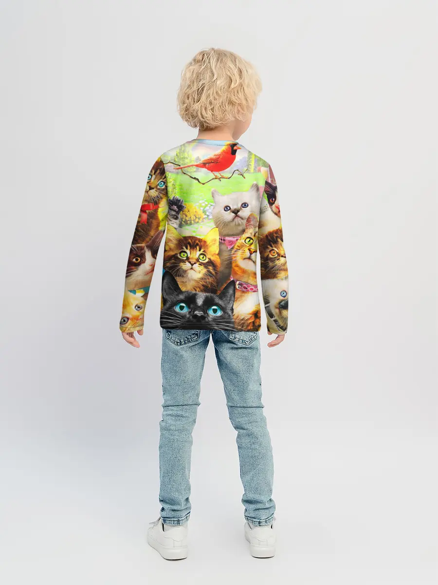 Детский лонгслив / КОТЫ