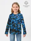 Детский лонгслив / Поле синих цветов фиалки лето
